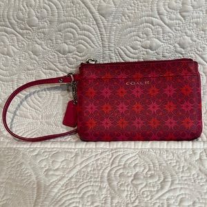 Coach Waverly signature wristlet